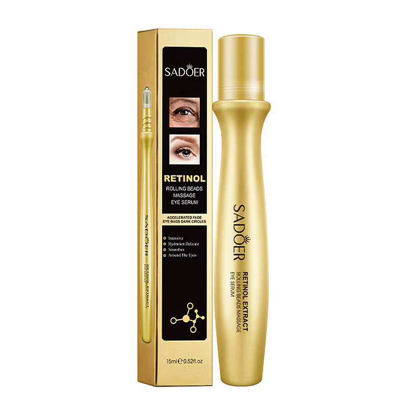 Crème pour le visage d'escargot + sérum de rouleau de Massage des yeux au rétinol 2 pièces sac