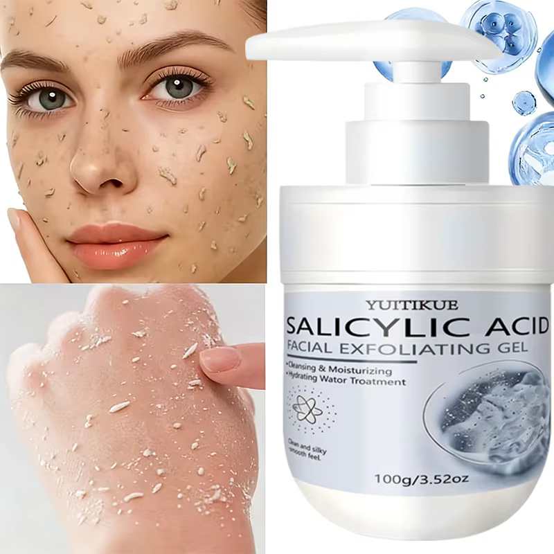 Gel exfoliant à l'acide salicylique YUITIKUE | Nettoyage en profondeur et hydratation pour une peau propre et soyeuse