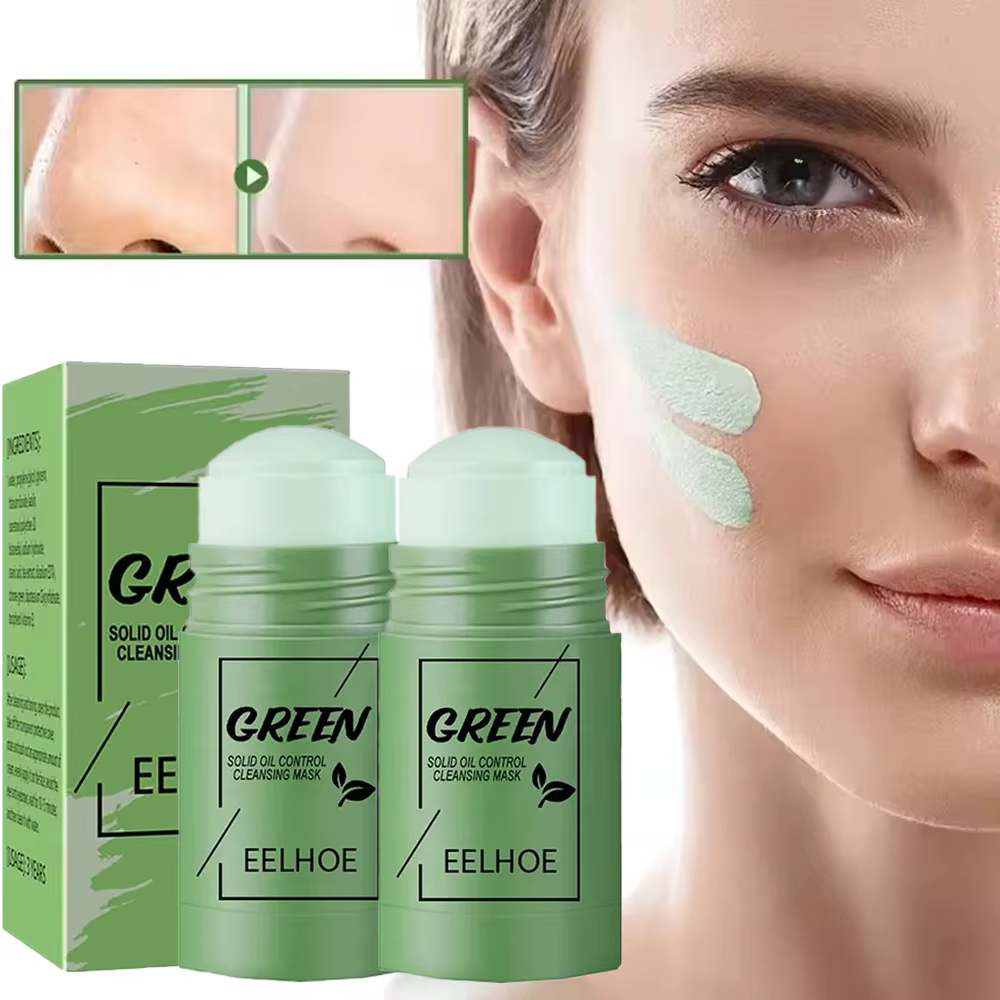 Masque de nettoyage du visage bâton de thé vert