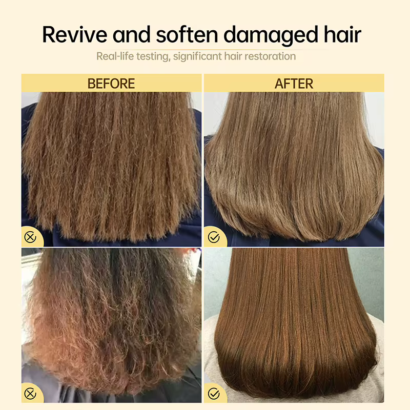 PURC 8 secondes masque capillaire lissant lissage kératine crème de traitement des cheveux réparation douce frisottis endommagé soins capillaires professionnels