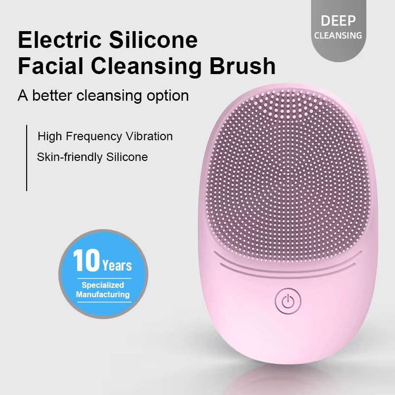 Nettoyant pour le visage électrique en silicone souple
