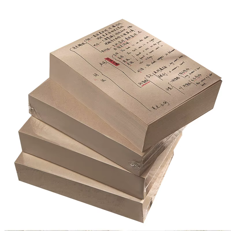 Papier brouillon pour examen, cahier de 500 feuilles, lignes horizontales, grilles vierges, papier de calcul, papier brouillon de couleur primaire