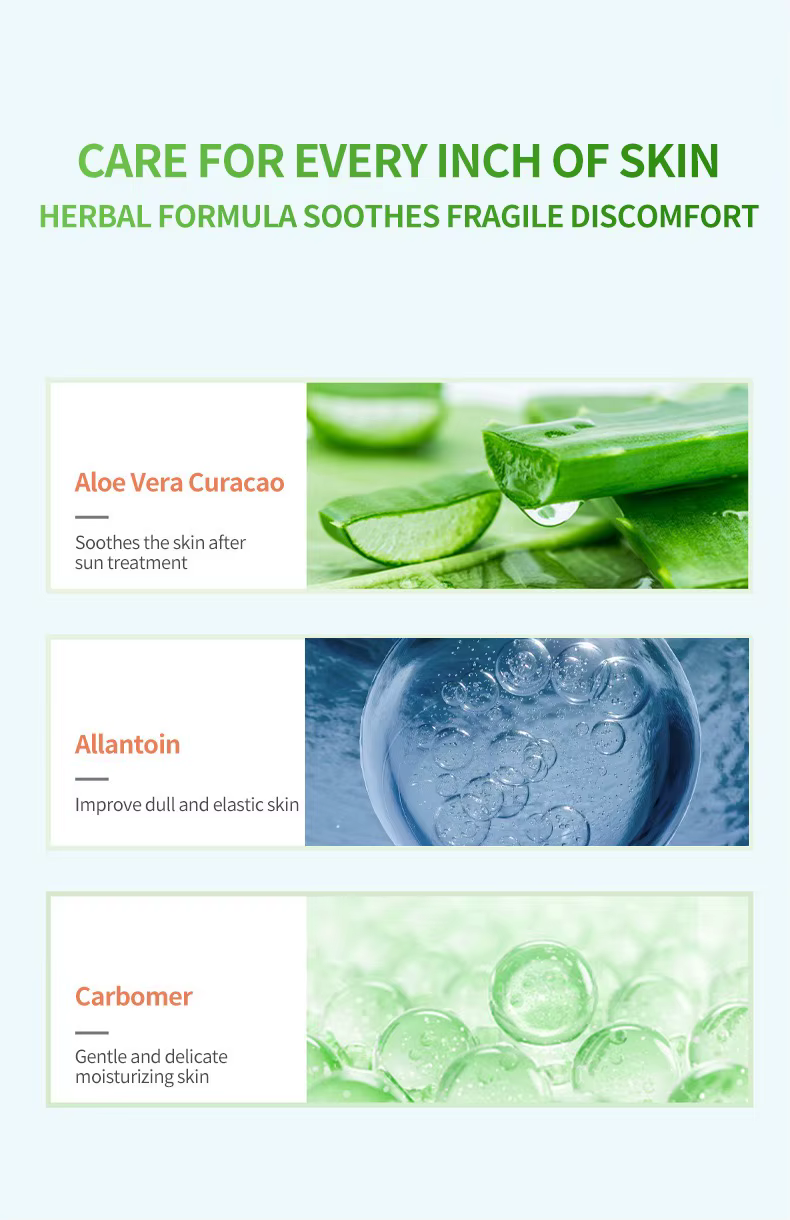 "Gel d'Aloe Vera Pure (300G) - 99% naturel pour le visage