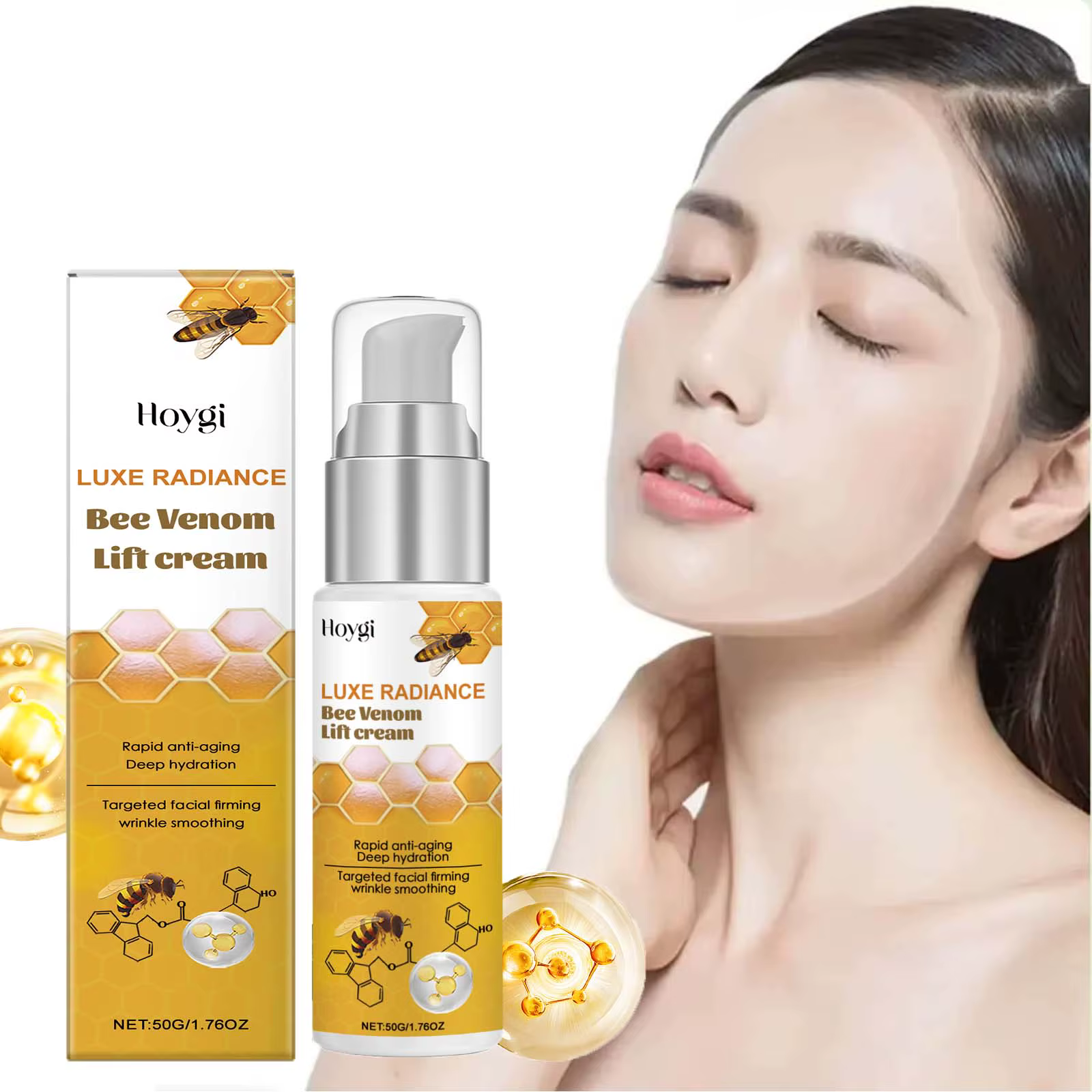 Crème pour le visage au venin d'abeille