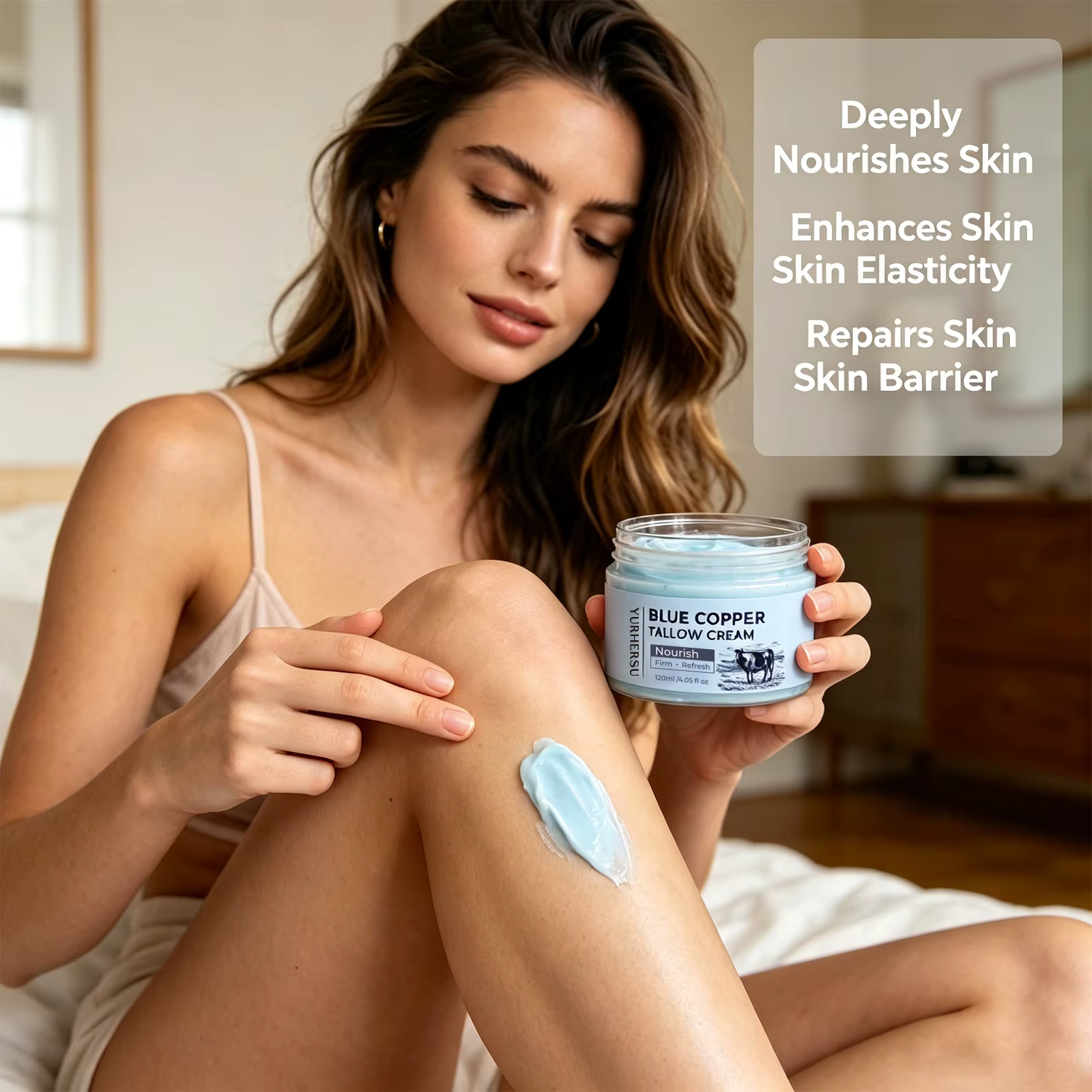 Crème au suif de cuivre bleu YURHERSU GHK-Cu