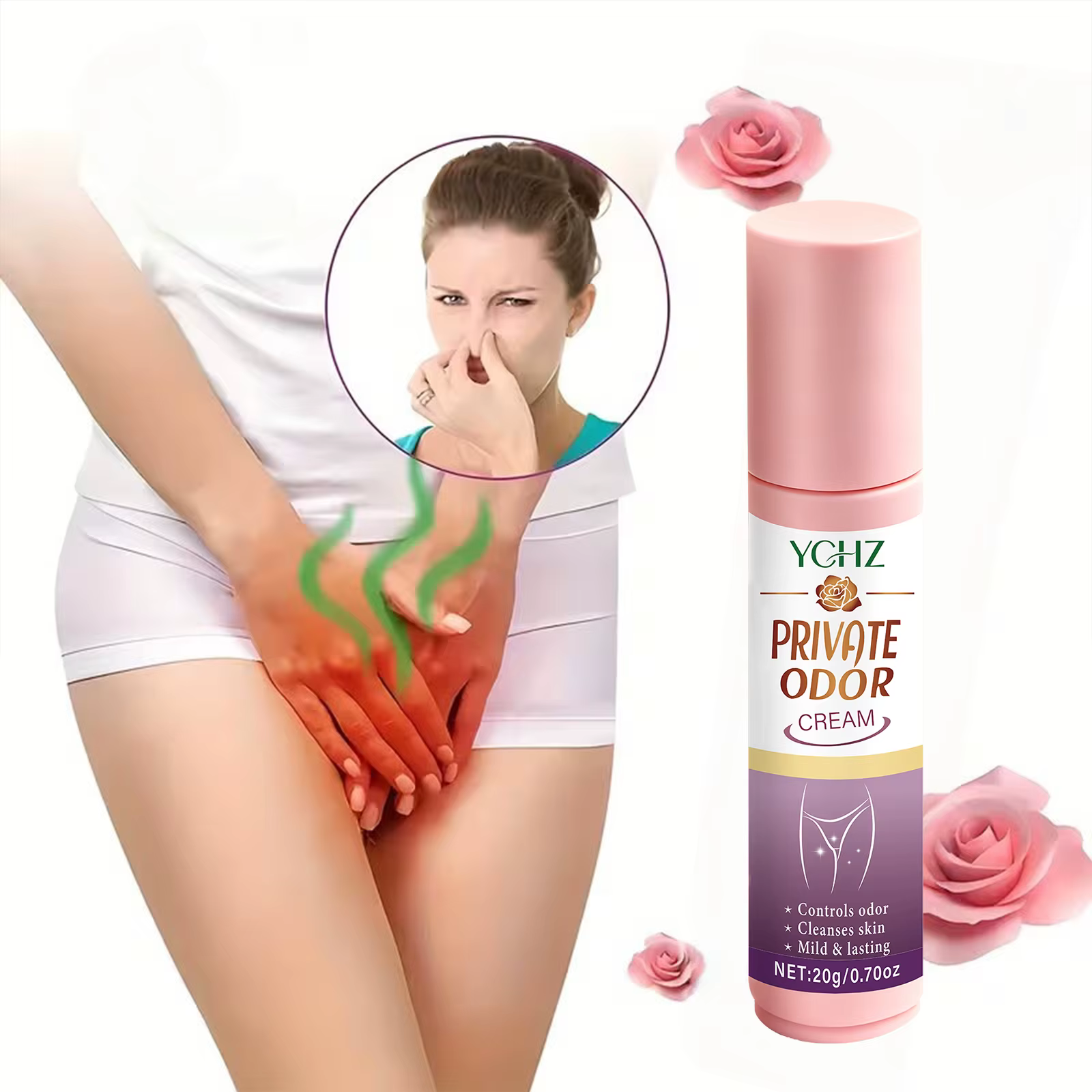Crème Intime pour Femmes, Déodorant pour Sous-vêtements Féminins Parfum Frais, Produit d'Hygiène Personnelle pour Sous-vêtements - 20G
