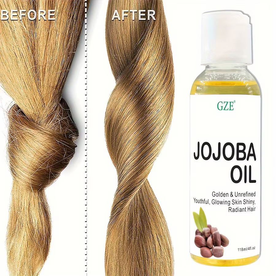 Huile de jojoba biologique GZE, huile hydratante pure pour le visage, les cheveux, la peau et les ongles | Huile de transport naturelle sans hexane pressée à froid