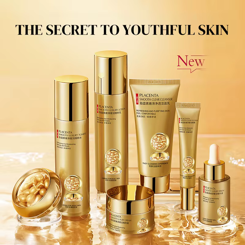 Placenta Soins de la peau Ensemble de sept pièces