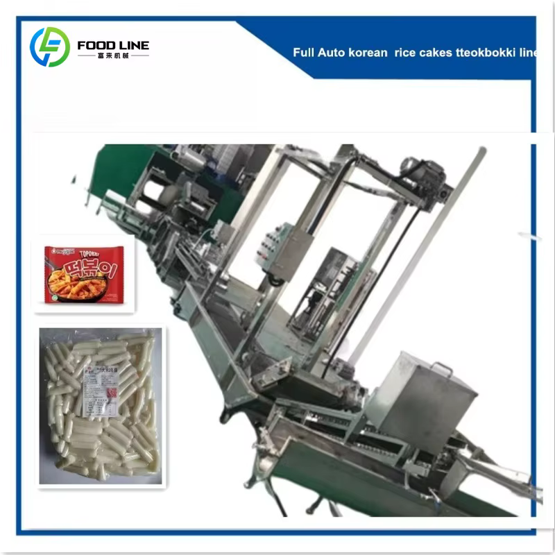 Chaîne de production continue de machines à gâteaux de riz coréens épicés personnalisés, équipement de transformation de gâteaux de riz glutineux au goût sucré et moelleux