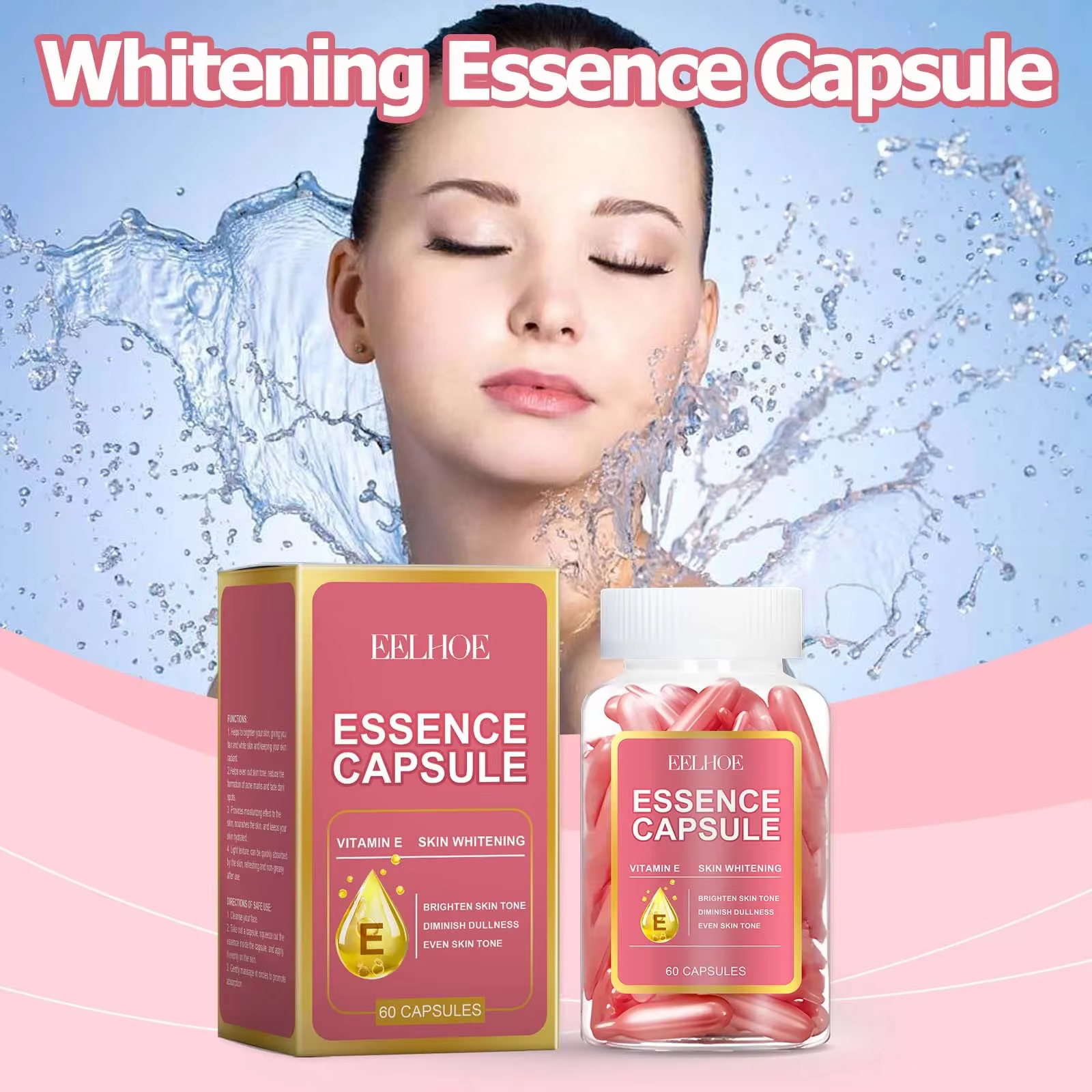 Capsule dissolvant de taches foncées de vitamine E ﻿ Visage