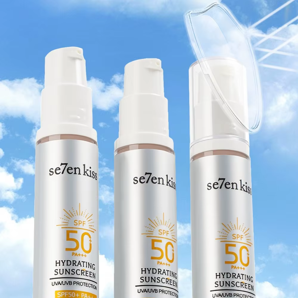 Crème solaire hydratante en trois parties