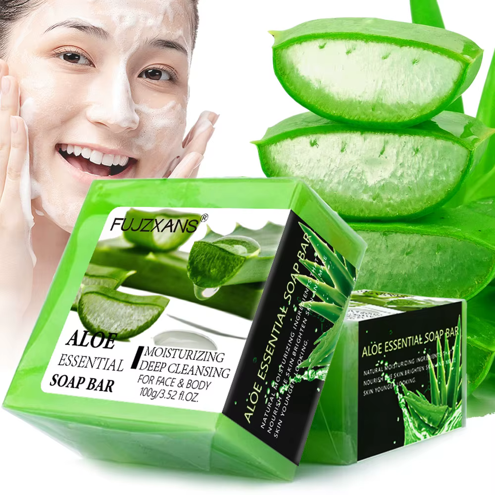 Savon à l'aloe vera pour le visage 100g barre