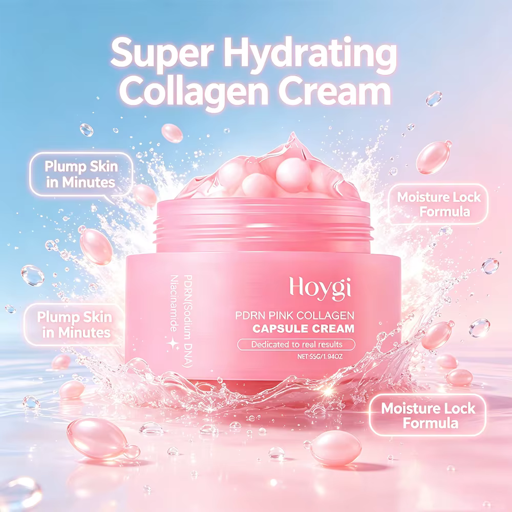 Crème en capsules de collagène hydratante