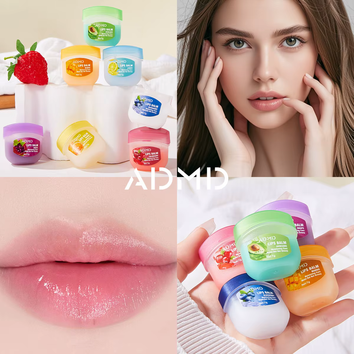 Ensemble de 8 baumes à lèvres Vaseline