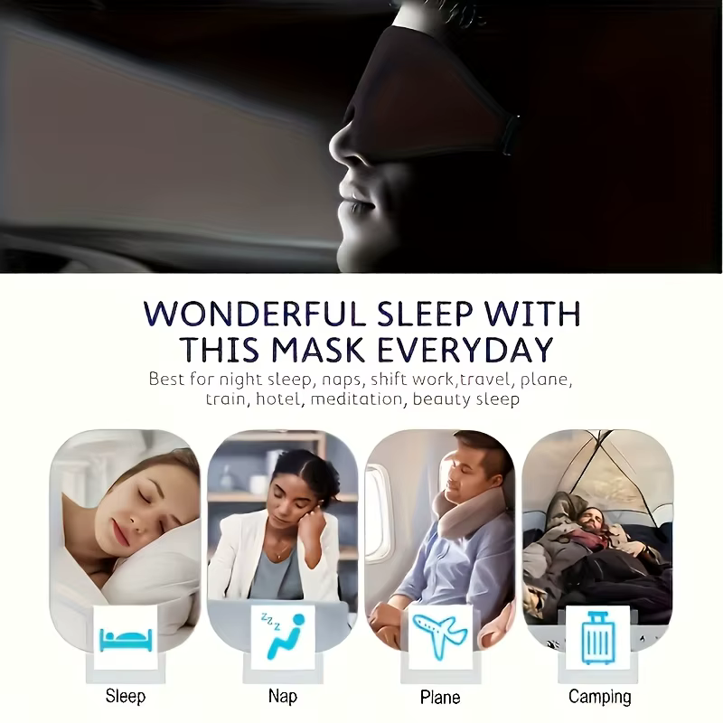 Masque pour les yeux de sommeil 3D ultra confortable