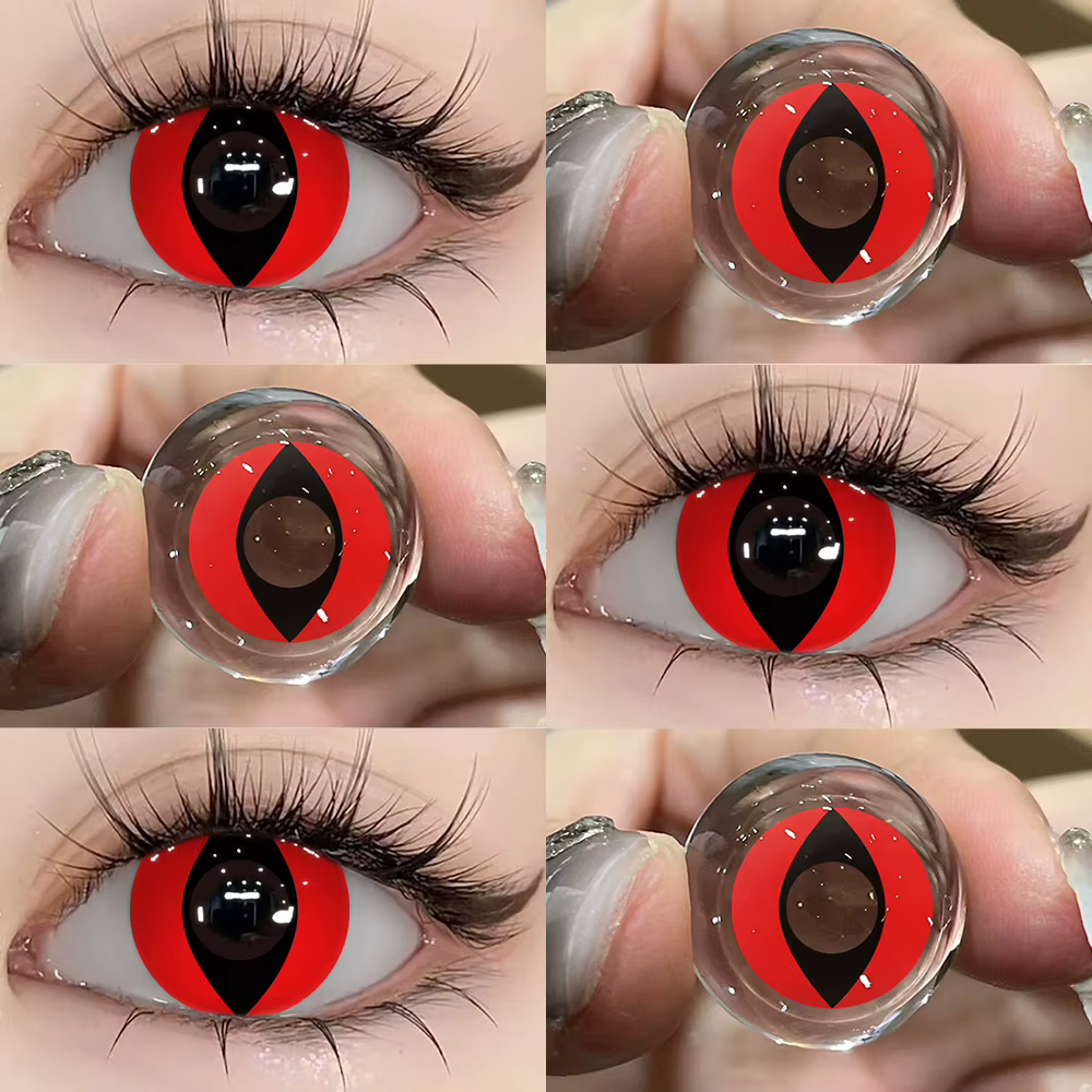 UYAAI Cosplay lentilles de contact de couleur maquillage d'halloween élèves colorés yeux jaunes Contacts cosmétique beauté lentilles bleues Contacts verts