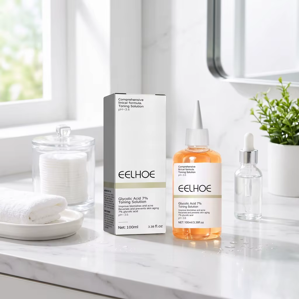 Solution tonifiante pour le visage à 7% d'acide glycolique