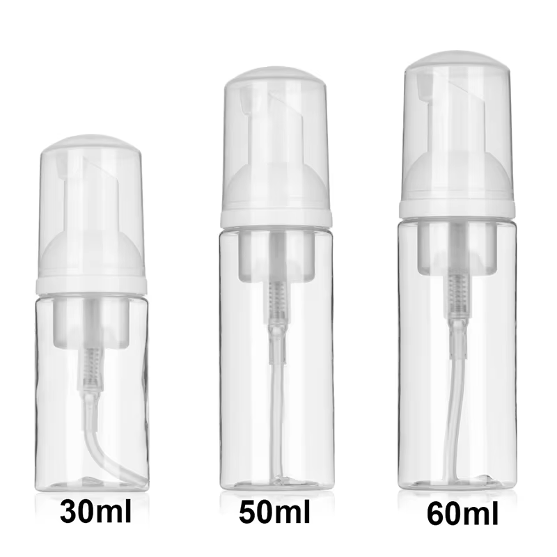 2 pièces 30ml 50ml 60ml 100ml bouteille de pompe à mousse en plastique vide visage cils