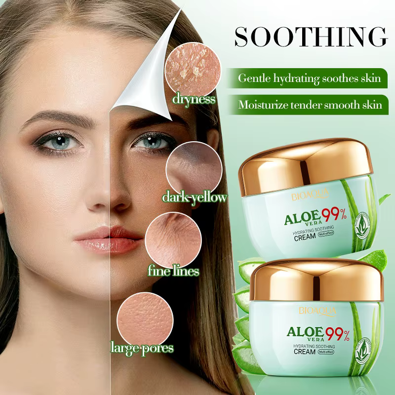 Crème pour le visage à l'aloe vera BIOAQUA