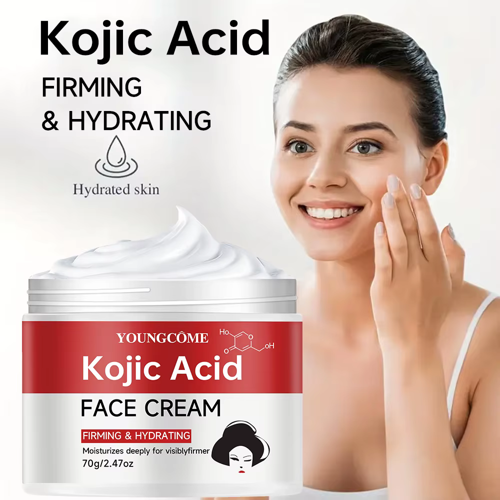Crème visage à l'acide kojique – Hydratation profonde et raffermissement de la peau