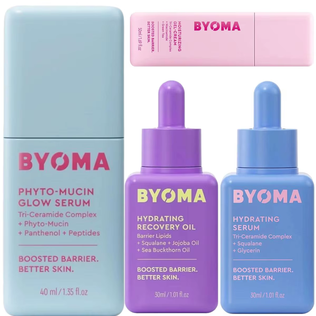 BYOMA Crème Gel Hydratante & Réparatrice pour le Visage