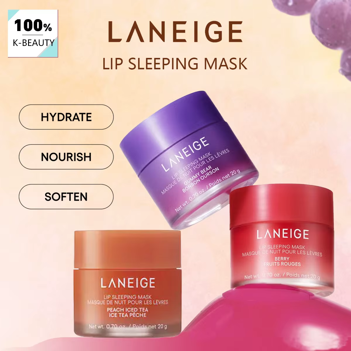 Masque de nuit pour les lèvres Laneige
