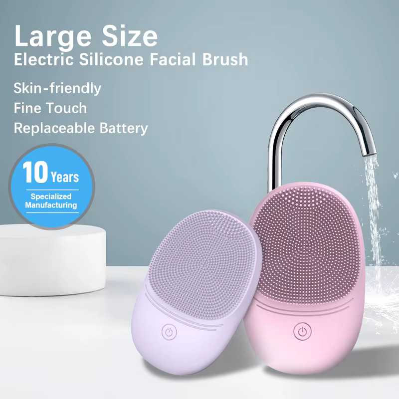 Nettoyant pour le visage électrique en silicone souple