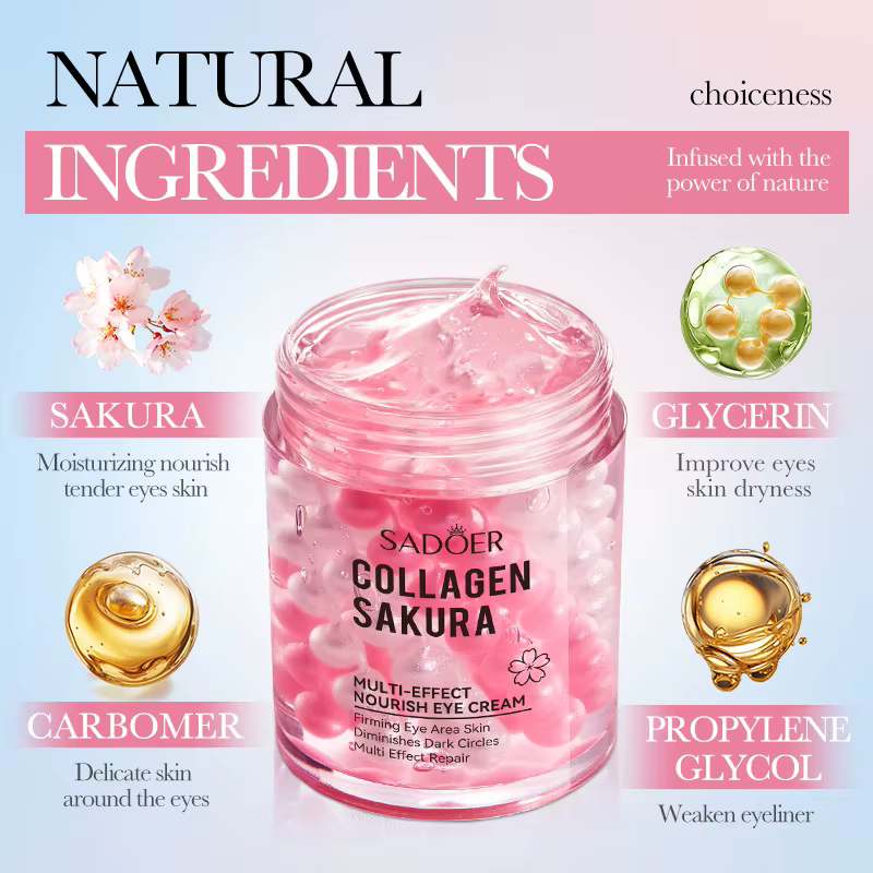 SADOER Sakura crème pour les yeux Anti cernes rides hydratant crèmes Anti-âge