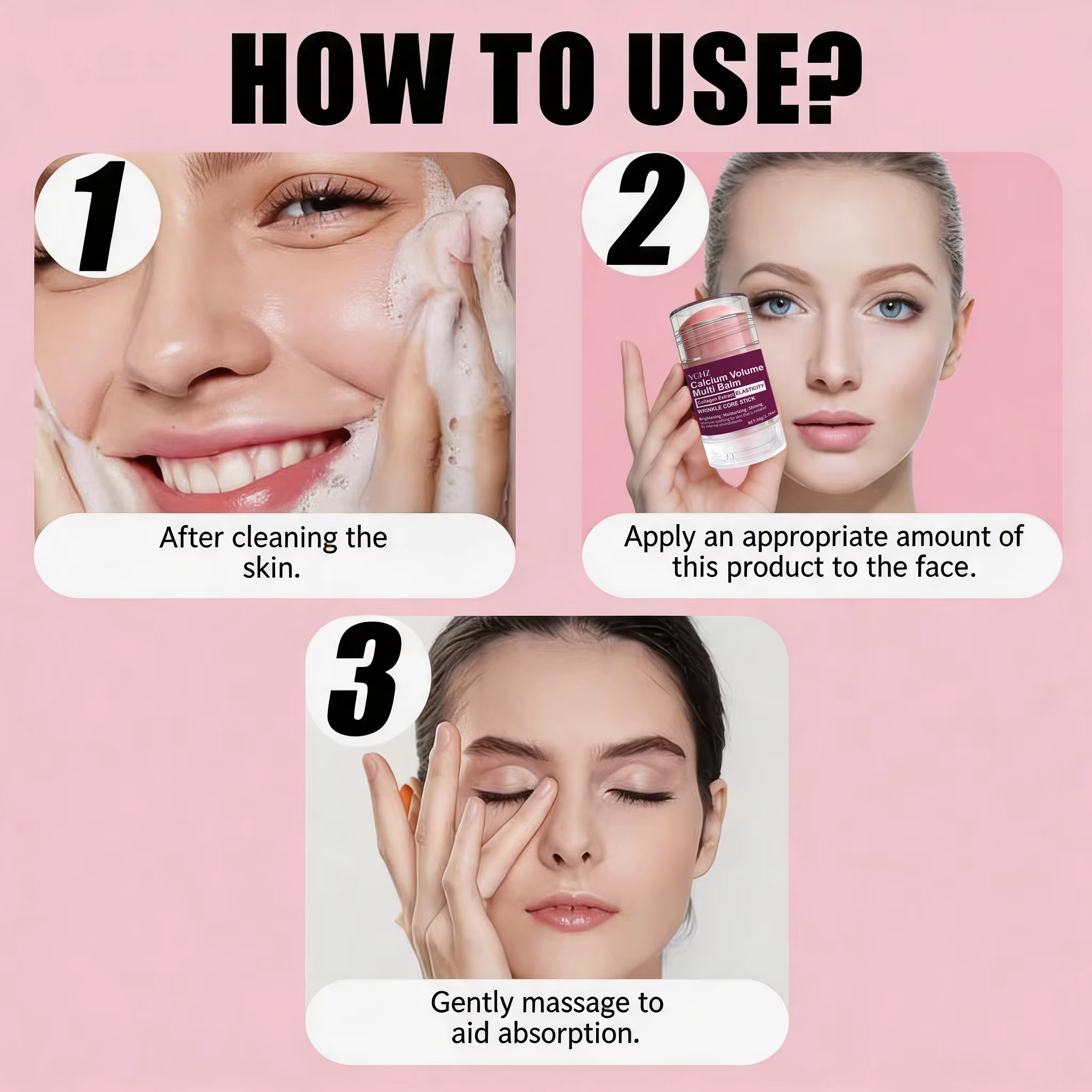 Stick de soin du visage au collagène : un produit multifonctionnel qui combine baume à lèvres