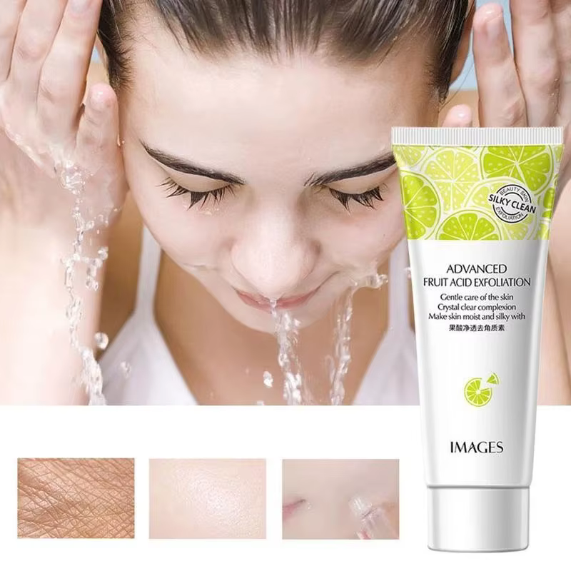 Gel gommant pour le visage aux acides de fruits, crème exexpansive, nettoyage en profondeur, hydratant, élimination des points noirs