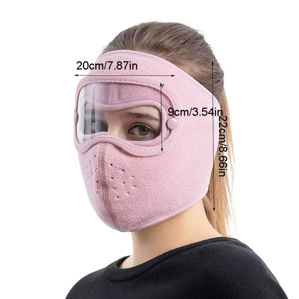 Masques de Ski en polaire respirants, coupe-vent, Anti-poussière, en laine, Protection des lentilles Anti-buée, protège-oreilles pour hommes