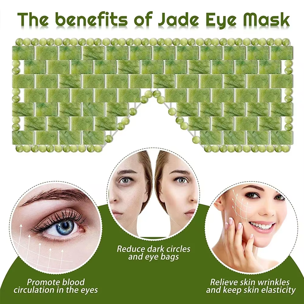Masque pour les yeux en Jade rafraîchissant masseur