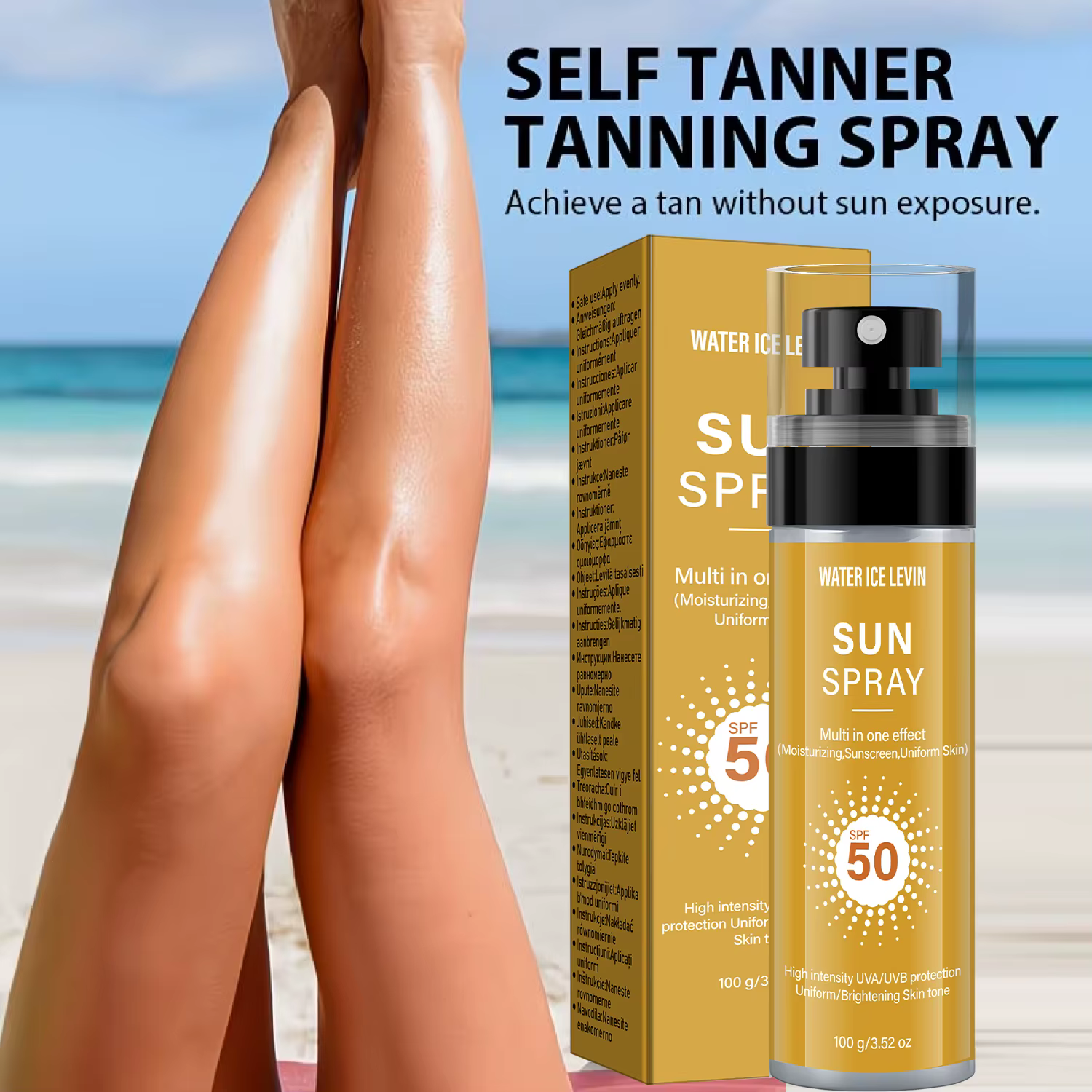 Water ice levin Spray Solaire SPF50 Crème