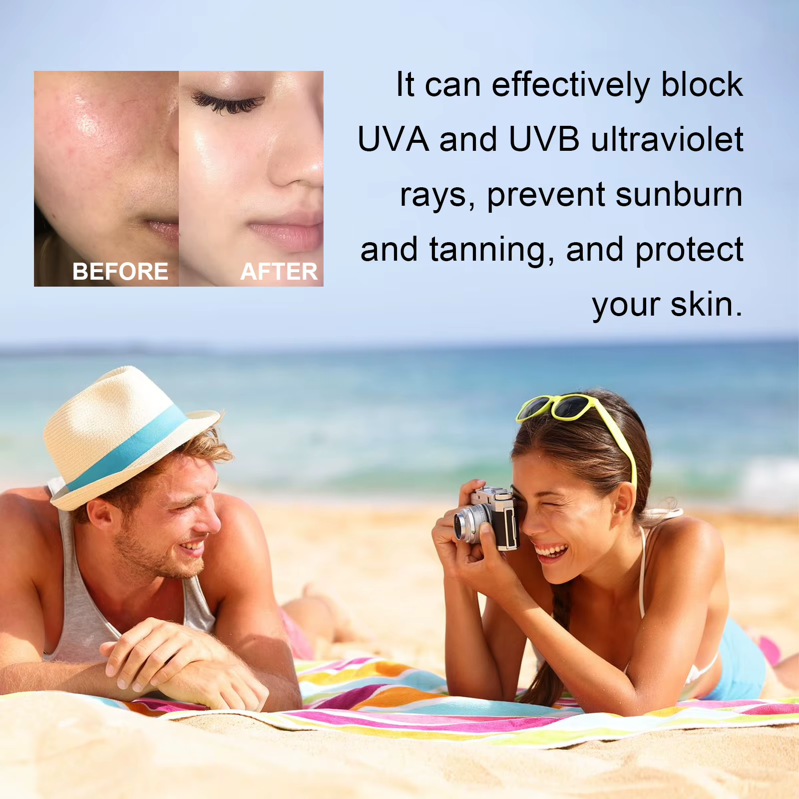Crème solaire SPF100+ pour le visage et le corps