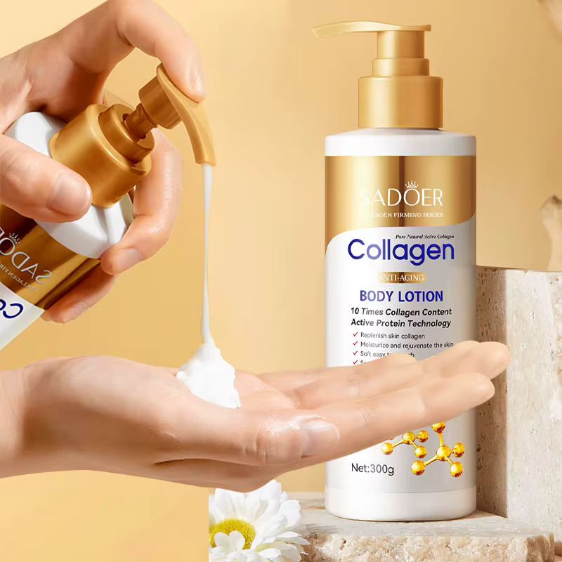 Lotion pour le corps au collagène pour raffermissant et hydratation – Hydratant intense Anti-âge pour peau sèche