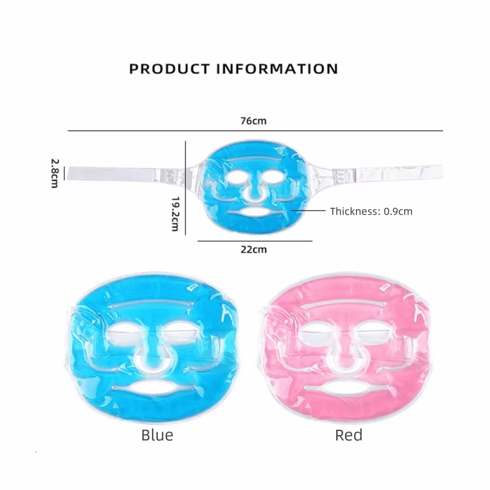 Masque facial et oculaire réutilisable à billes de gel
