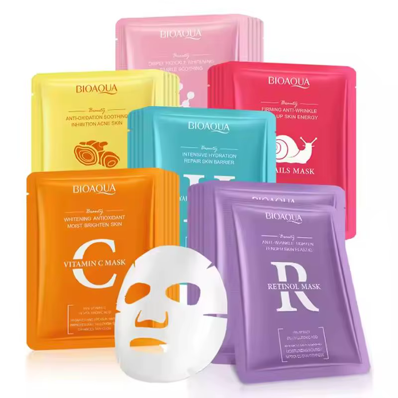 5 pièces BIOAQUA rétinol vitamine C masque Facial Anti-rides hydratant Anti-âge Nicotinamide blanchissant masques faciaux soins de la peau