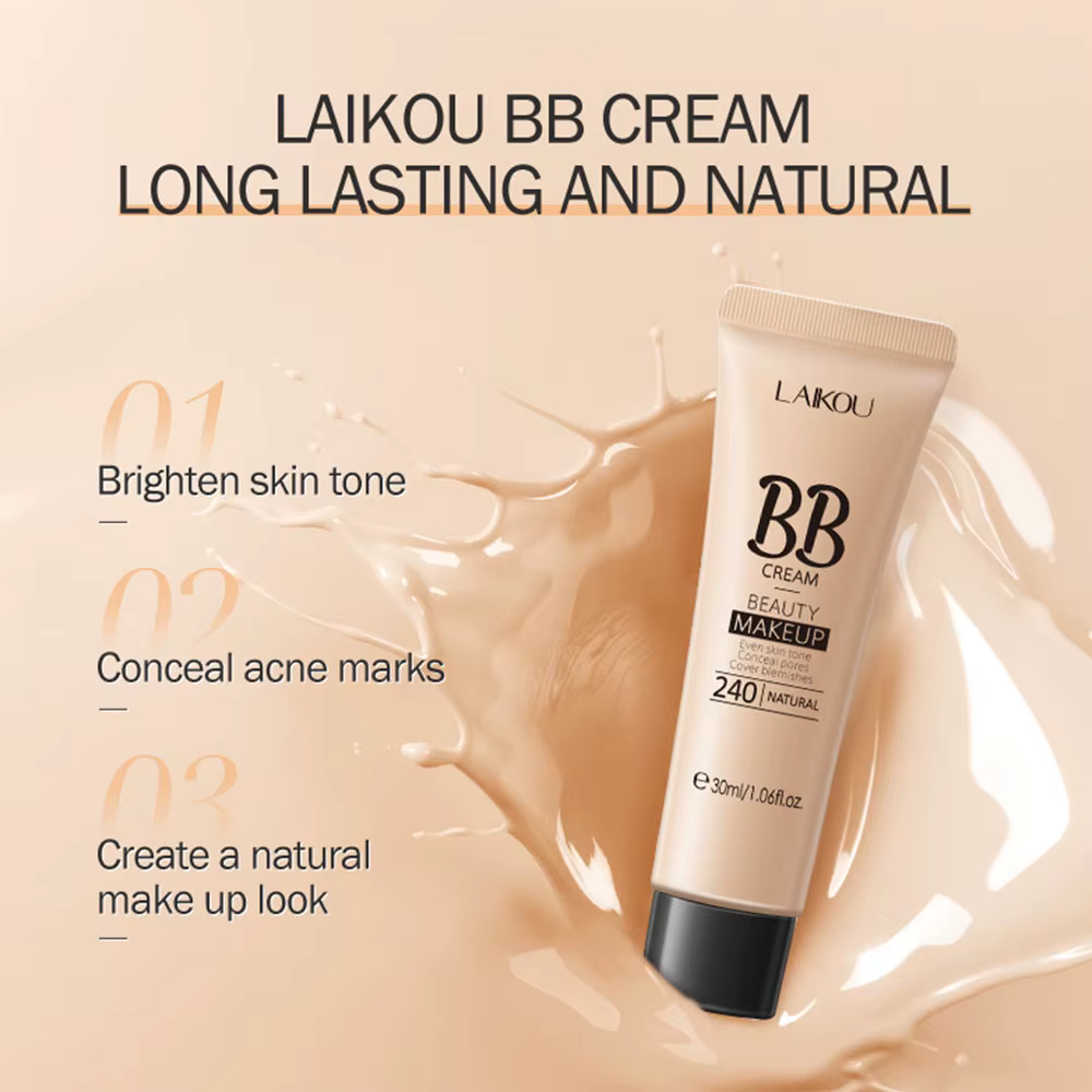 LAIKOU BB crème longue durée imperméable même le teint de la peau dissimuler les Pores couvrir les imperfections beauté visage maquillage 30ml