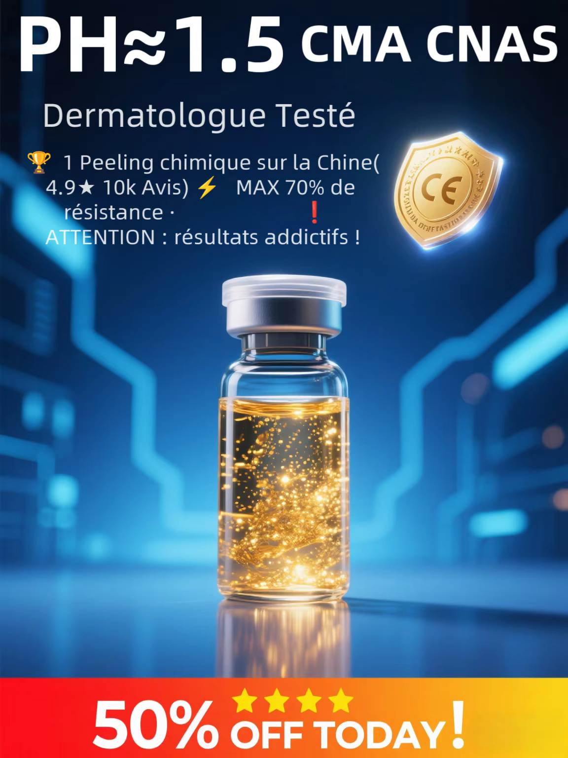 Peeling chimique à l'acide glycolique