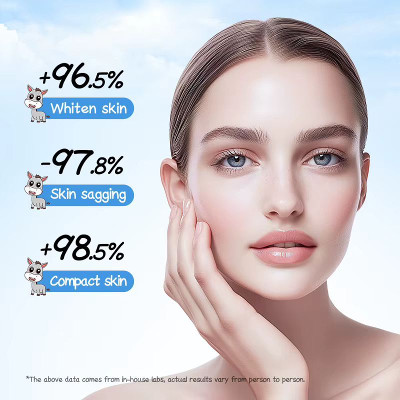 3pcs Crème pour le visage au lait d'ânesse - Forte action blanchissante