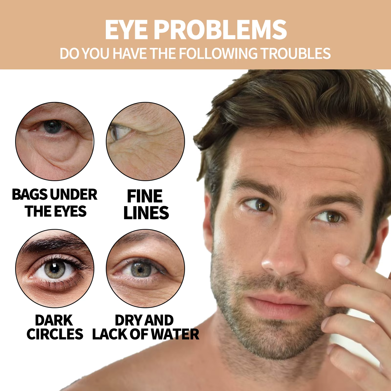 Crème pour les yeux au rétinol pour hommes