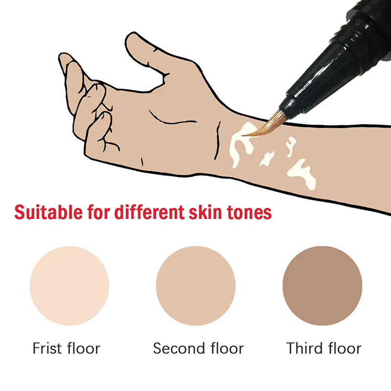 Vitiligo Leukoderma stylo couvrant imperméable correcteur crème liquide femmes hommes visage décoloré peau