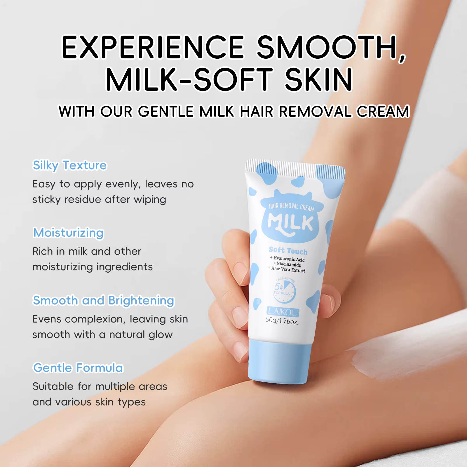 LAIKOU crème dépilatoire au lait traitement