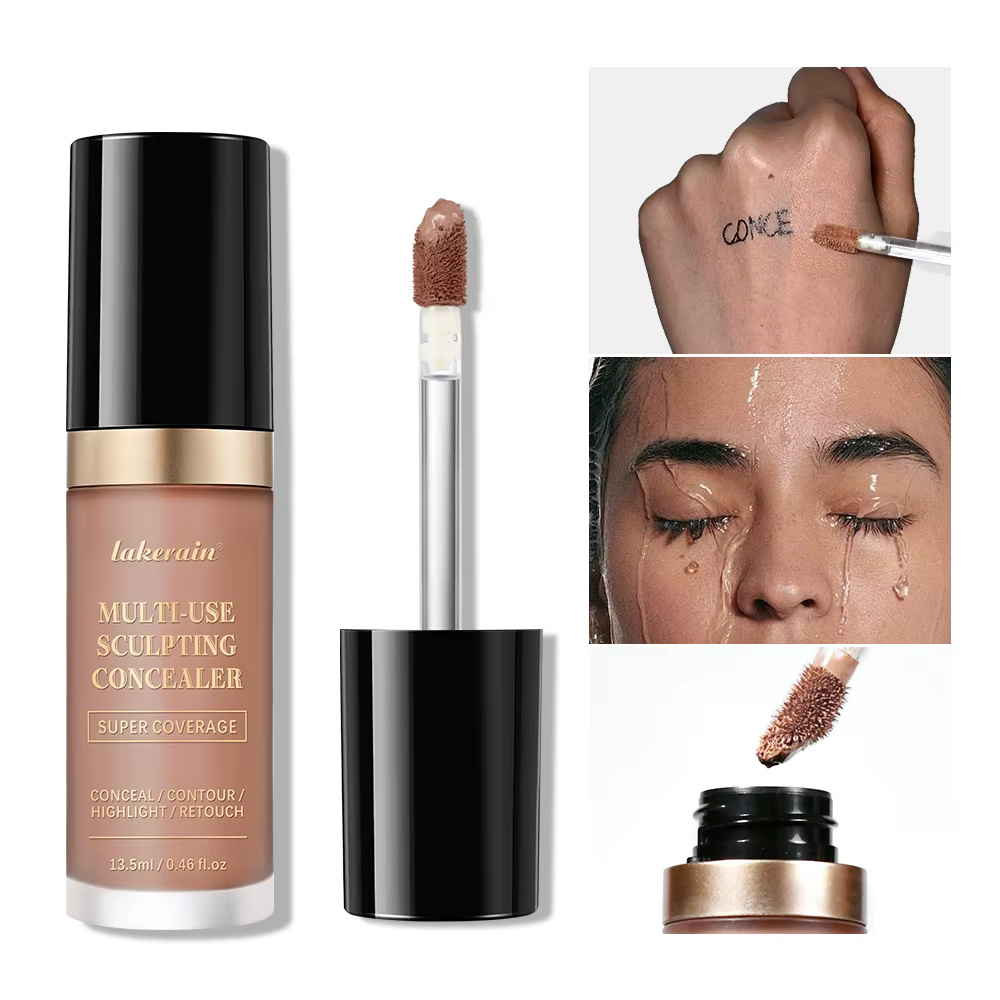 Fond de teint correcteur crème multi-usage sans huile longue durée couverture hydratante Contour surbrillance et retouche maquillage pour le visage