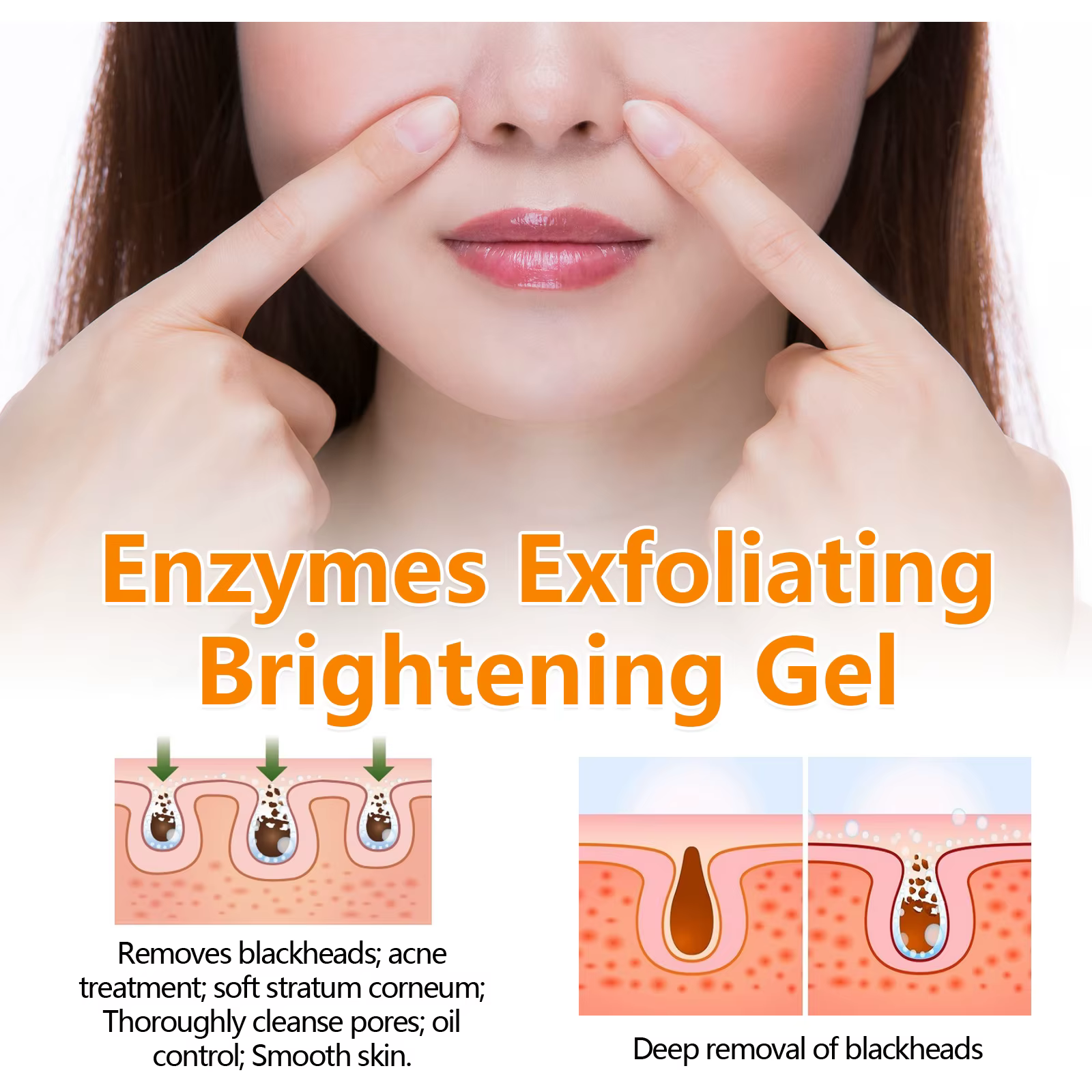 Gel exfoliant éclaircissant aux enzymes