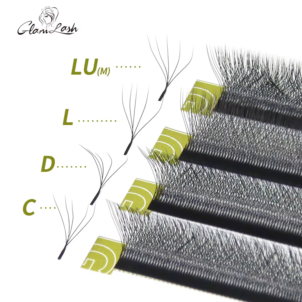 GLAMLASH 4D5D W Style fleur cils préfabriqués Volume ventilateurs Extension de cils naturel doux lumière cils en forme de W
