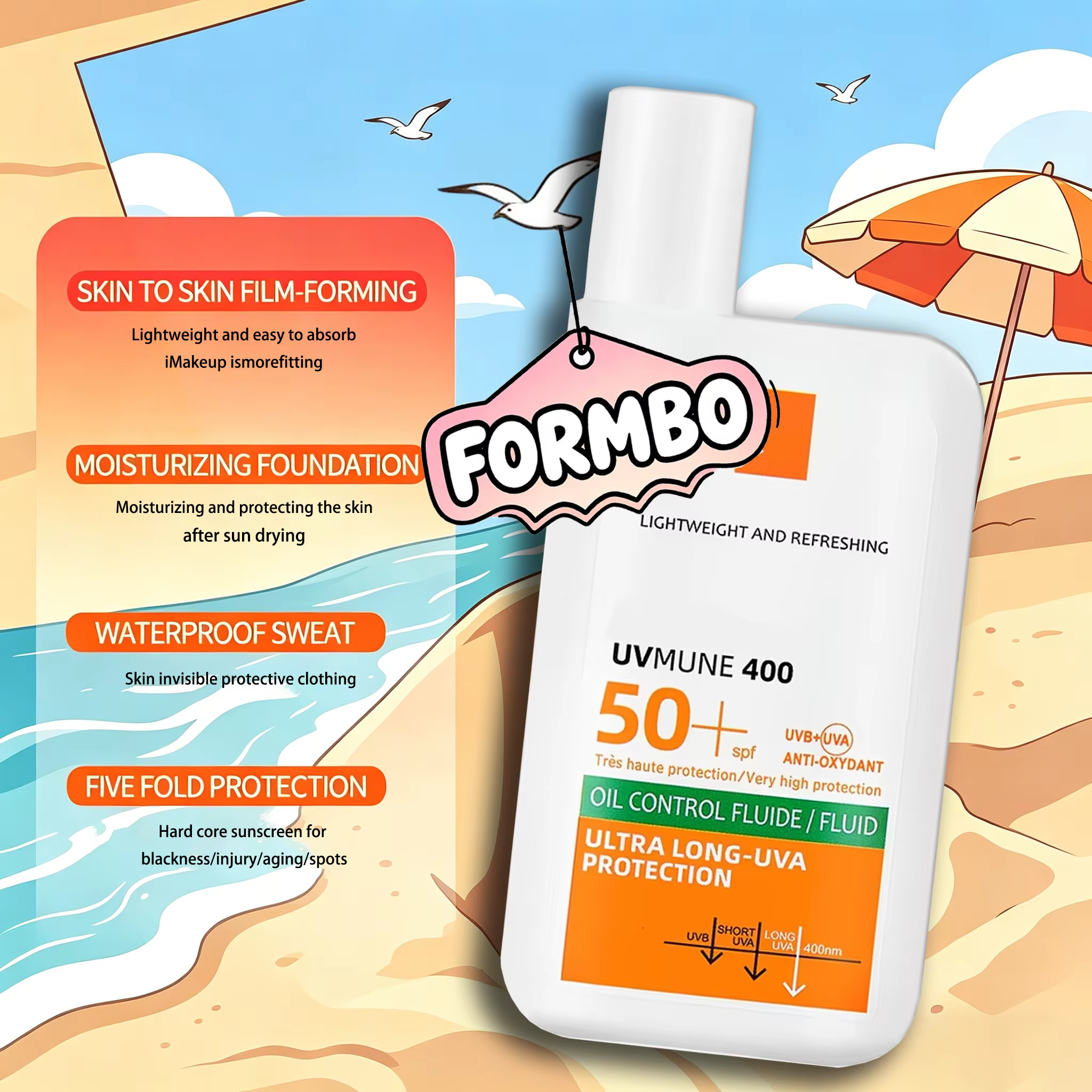 Crème solaire FORMBO SPF50+ non grasse