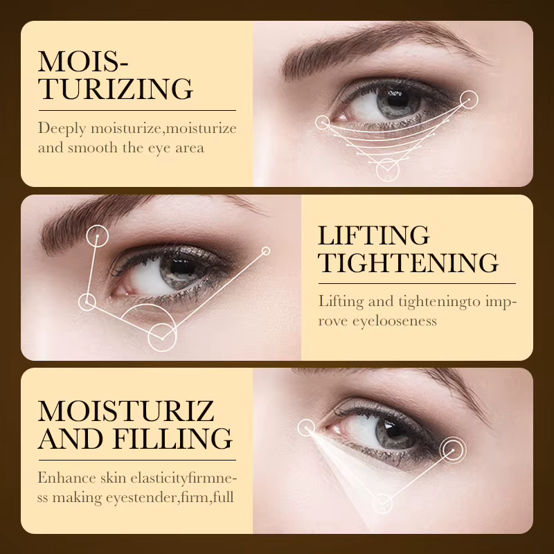 Crème pour les yeux à l'acide hyaluronique et à l'or 24 carats