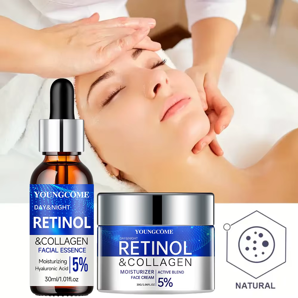 Ensemble combiné de sérum crème rétinol