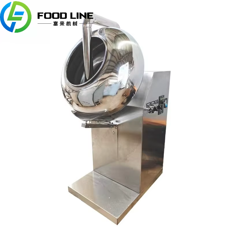 Petite machine de revêtement de noix de chocolat, poêle automatique de revêtement de chocolat